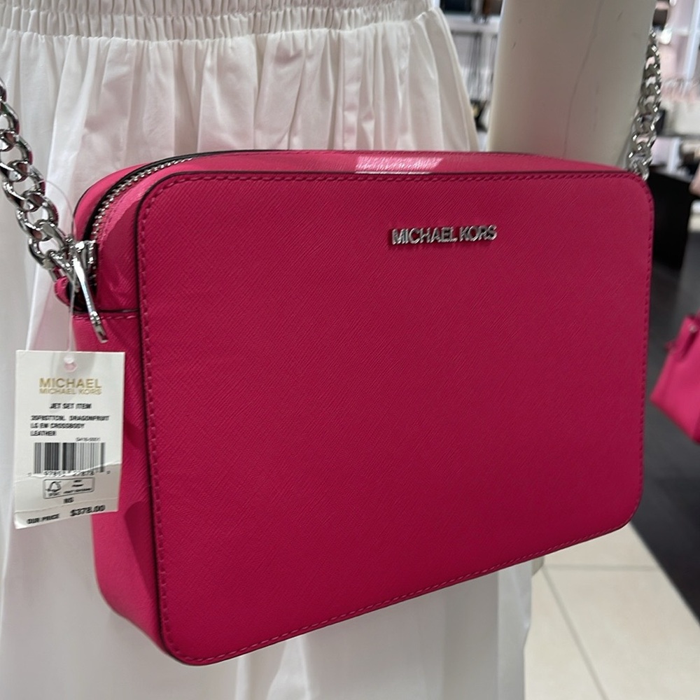 Michael Kors Jet Set Large Saffiano Leather EW Crossbody Bag 
Dragonfrui NWT - Picture 6 of 16